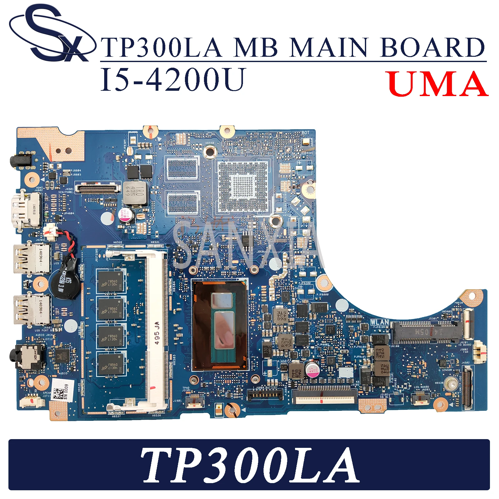 

KEFU TP300LA_MB материнская плата для ноутбука ASUS Transformer Book Flip TP300LA TP300LD TP300L оригинальная материнская плата 4GB-RAM I5-4200U UMA