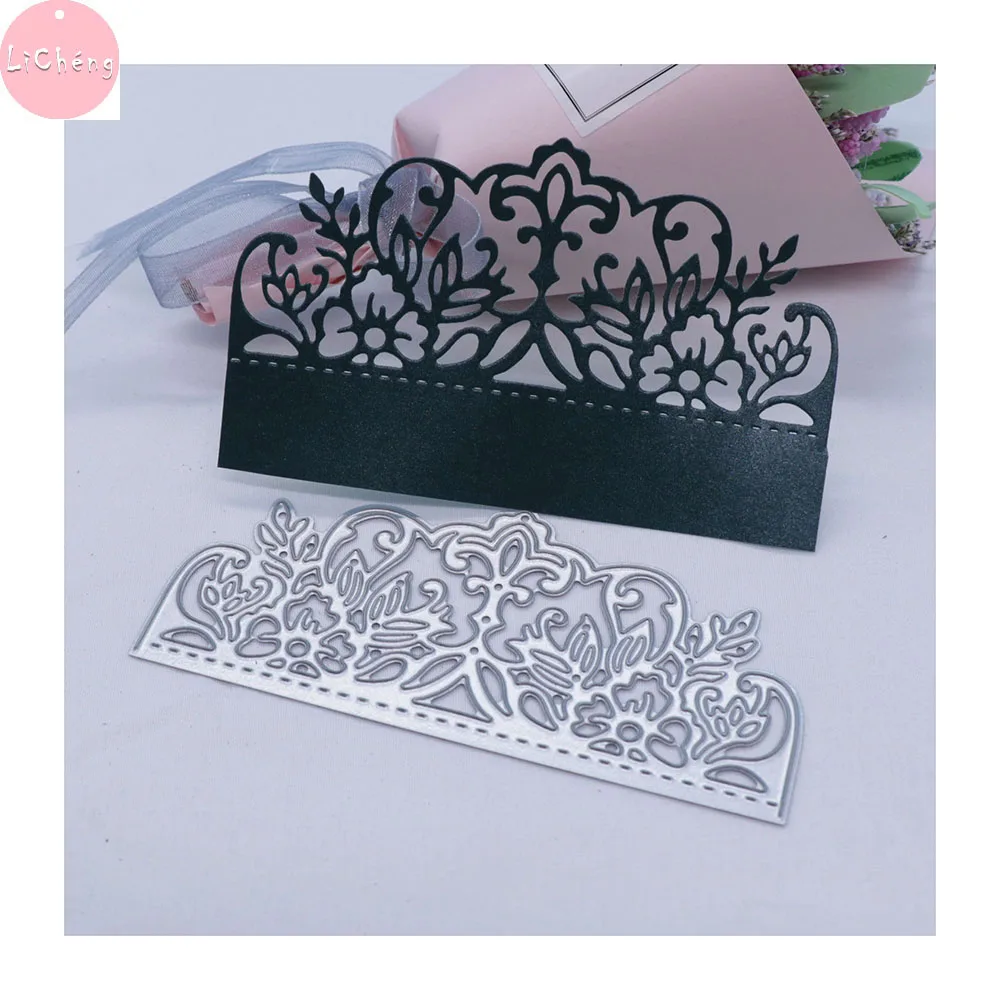 Металлические штампы с цветочным краем для скрапбукинга рукоделия сделай сам