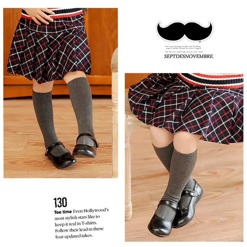 Гольфы до колена для мальчиков и девочек длинные гольфы школьной формы детские