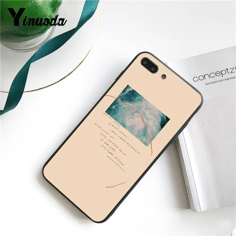 Yinuoda Sea flower landscape wallpaper Black Phone Case for iPhone X XS MAX 6 6S 7 7plus 8 8Plus 5 5S XR 11 Pro Max | Мобильные
