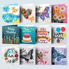 12 шт. Алмазная картина, поздравительная открытка особой формы, алмазная вышивка, открытки на день рождения и Рождество, вышивка крестиком, рукоделие