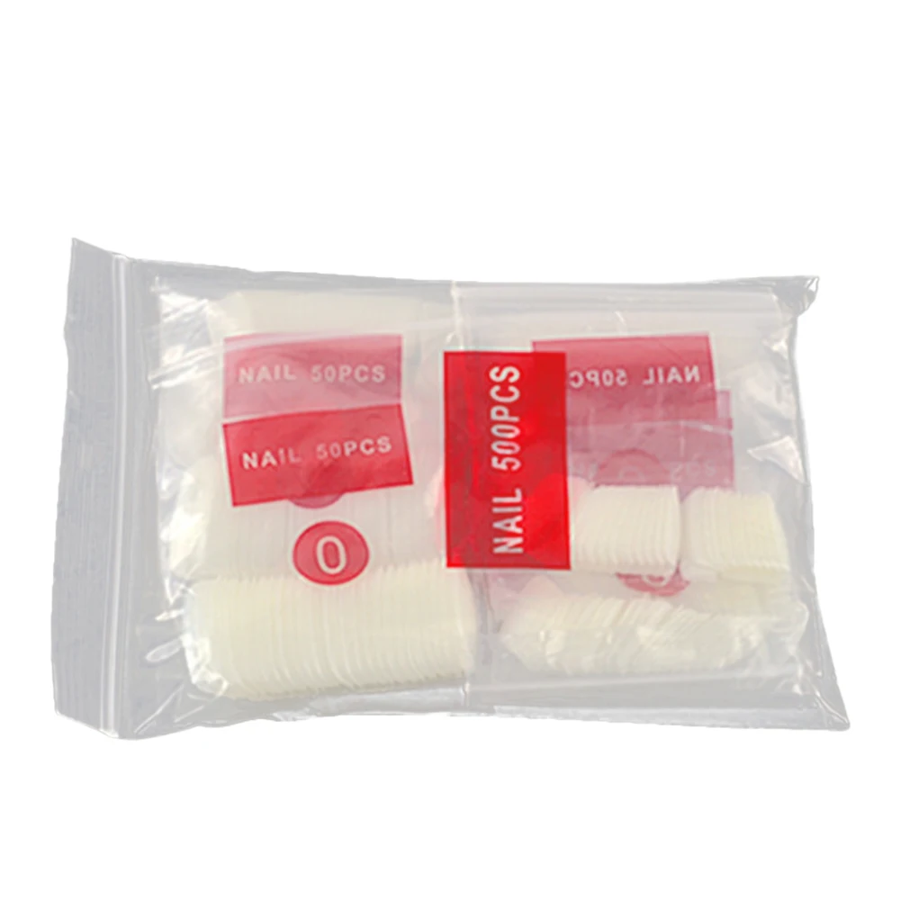 500 шт. Овальный Форма полного покрытия накладные ногтей искусственный длинный
