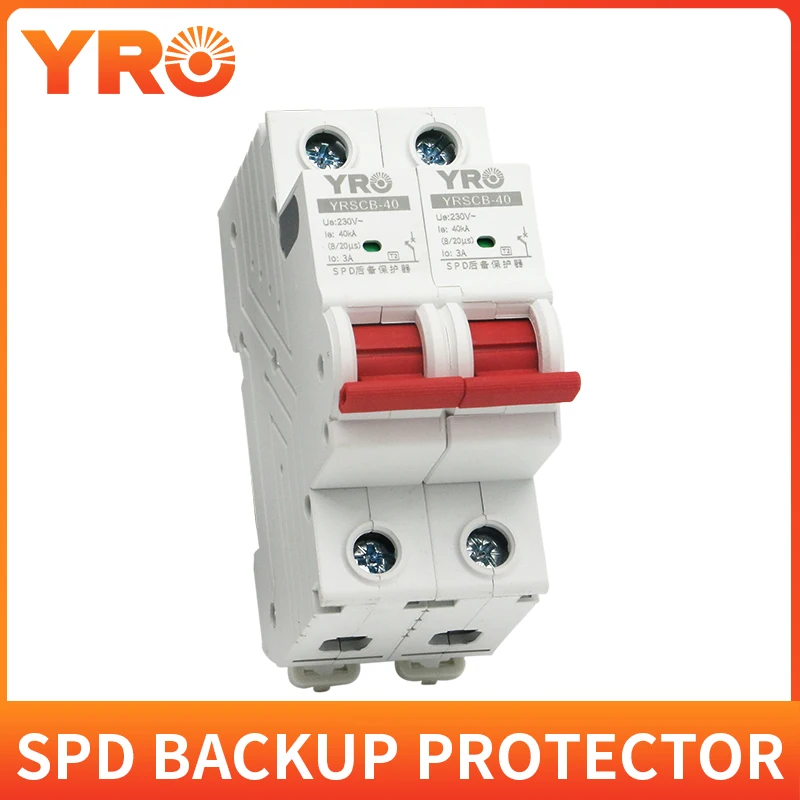 

AC Surge Protector 2P 230V SPD Current Breaker Lightning Protector Back-up Protector YRSCB