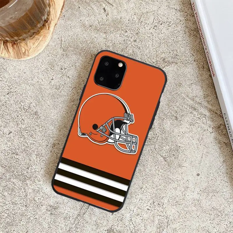 

Cleveland Browns Black TPU Phone Case For Iphone 6 6s 7 8 Plus XR X XS XSmax 11 12 Pro Mini Max