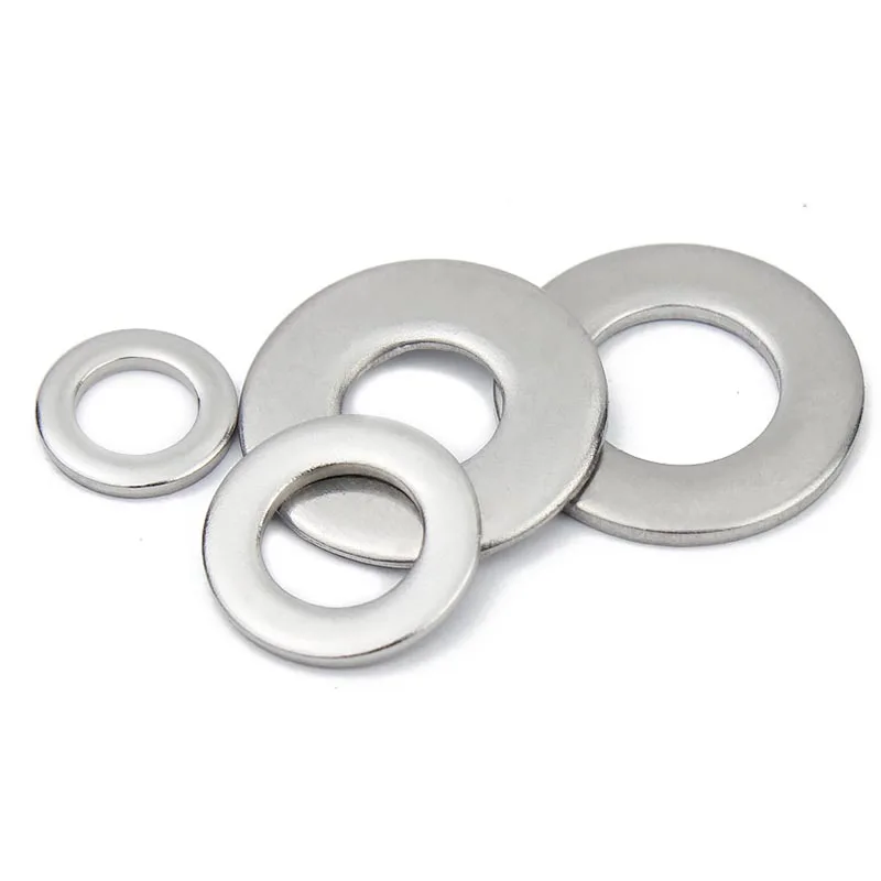 1/50/100pcs GB97 A2 304 Stainless Steel Flat Washer Plain Gasket M1.6 M2 M2.5 M3 M4 M5 M6 M8 M10 M12 M16 M20 M24 For Screws Bolt - купить по