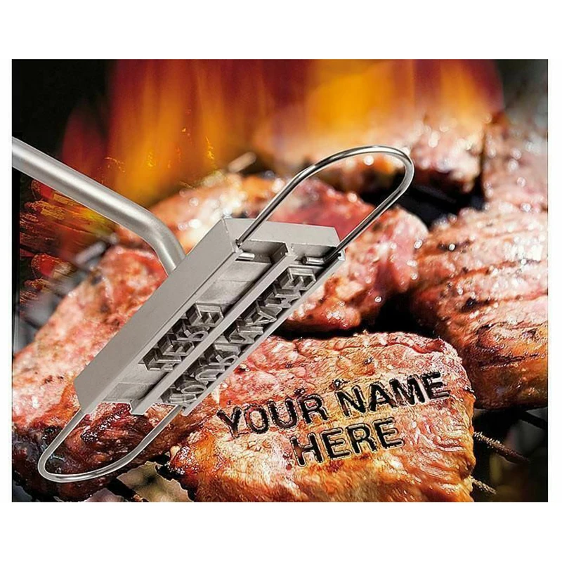 Барбекю Стейк мясо Брендинг железо с 55 сменными буквами Подпись имя маркировка