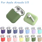 Мягкие силиконовые чехлы для Apple Airpods 12, чехлы для беспроводных Bluetooth наушников, чехол для Apple Air Pods, сумки для зарядного устройства