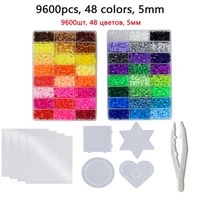 2472 colors box set hama beads toy 2 65mm perler educational kids 3d puzzles diy toys fuse beads pegboard sheets ironing paper