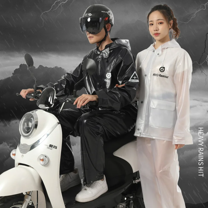 

Plastic Fashion Raincoat Waterproof Suit Cycling Outdoor Hiking Raincoat Transparent Veste Pluie Homme Outdoor Product BS50YY