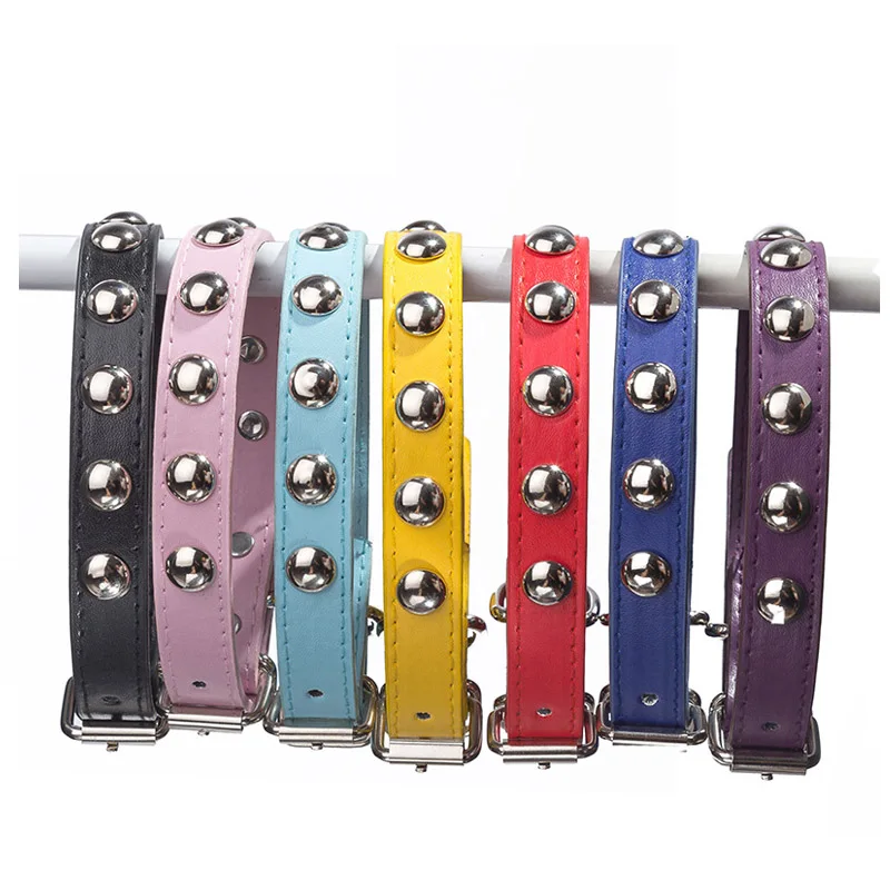 Кожаная кожа Индивидуальный Круглый Шипованный ошейник в стиле панк для собак