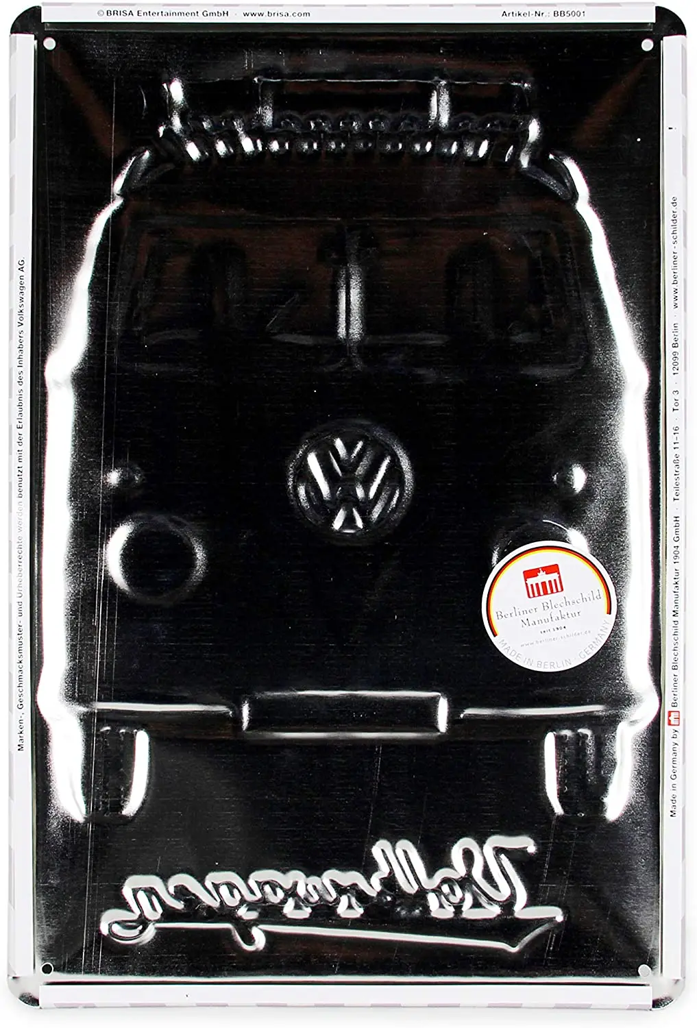 BRISA VW Sammlung-Volkswagen Retro Metal Zeichen mit Samba Bus T1 модель Samsung украшение (/7 8x11 8 Zoll) | Дом и сад