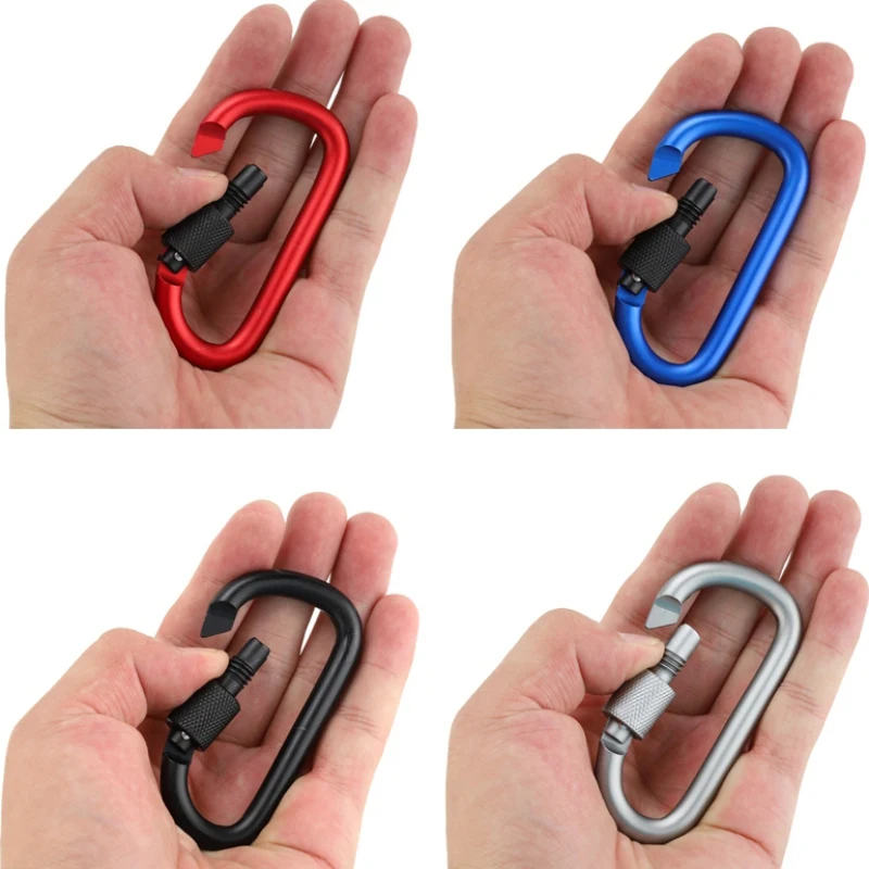 Алюминиевый карабин D Ring брелок зажим для кемпинга винт замок Пряжка защелка