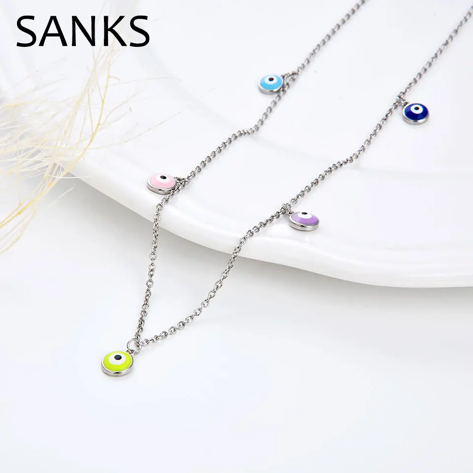 Цепочки с глазами дьявола SANKS ожерелья для девушек и женщин красочные