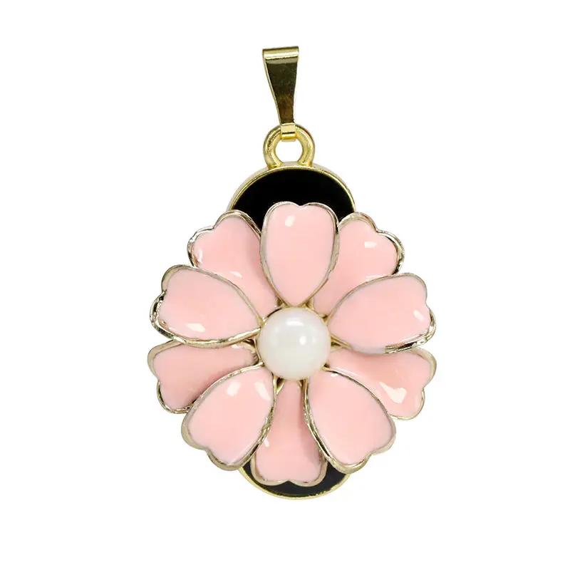 Флеш-накопитель Diamond Pink Flower USB в форме цветка, емкостью 128 ГБ, подарок для девочек, кристальное ожерелье с оленем, пендрайв емкостью 8 ГБ и 64 ГБ, версия 2.0.