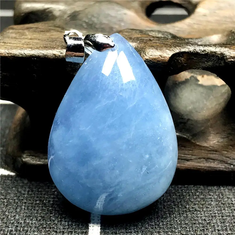 

Genuine Natural Ocean Blue Aquamarine Pendant Jewelry For Woman Lady Man Silver Crystal 31x22x10mm Beads Waer Drop Stone AAAAA