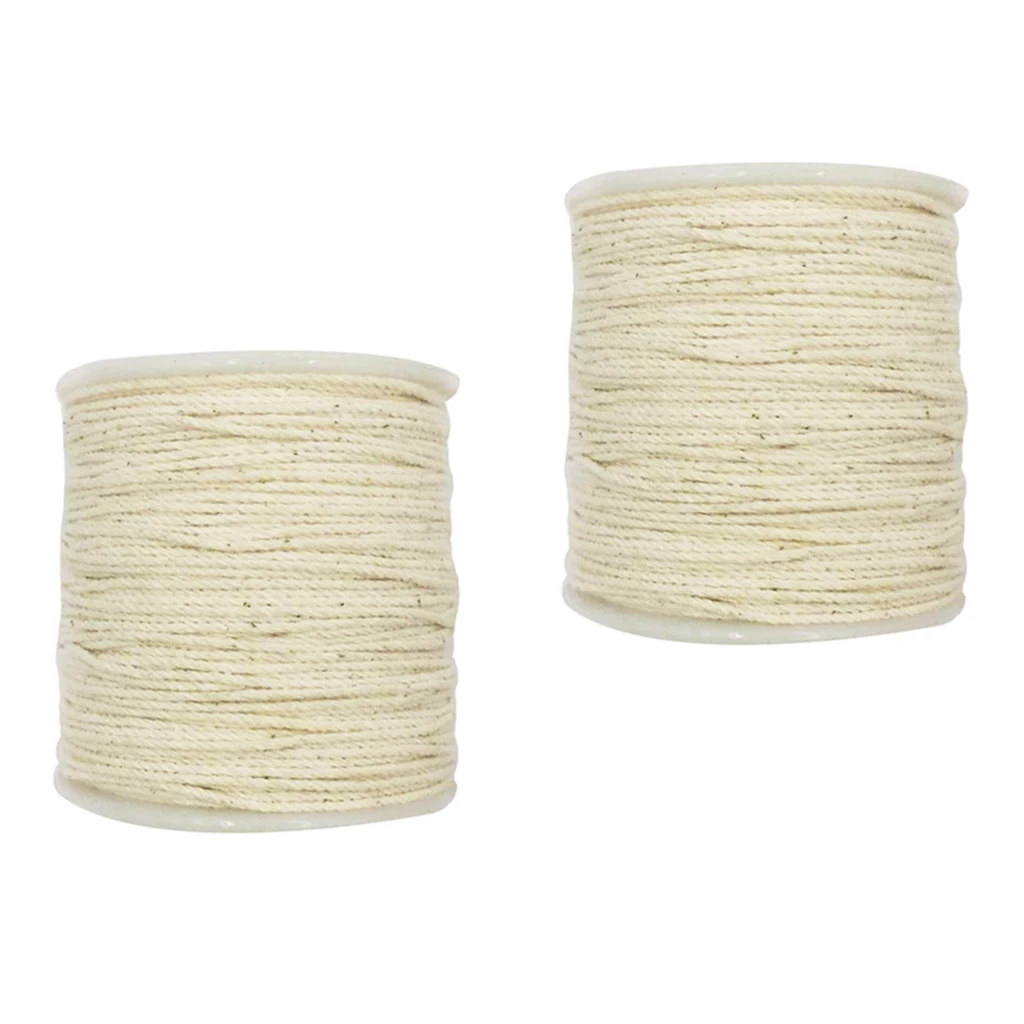 2 шт 100 метров натуральный хлопок витой шнур Веревка Пояс Ремесло стиральная