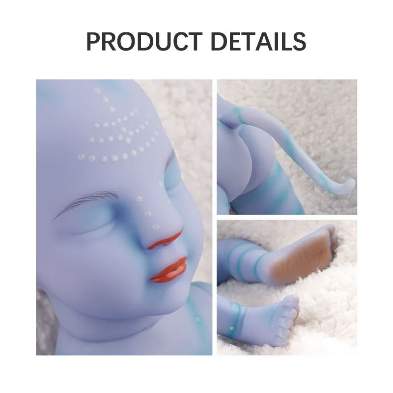 

ADFO 12 Inches Avatar Night Light Soft Vinyl Reborn Baby Lifelike Doll Bonecas Reborn Bebe Toys Gift LOL For Girl Children