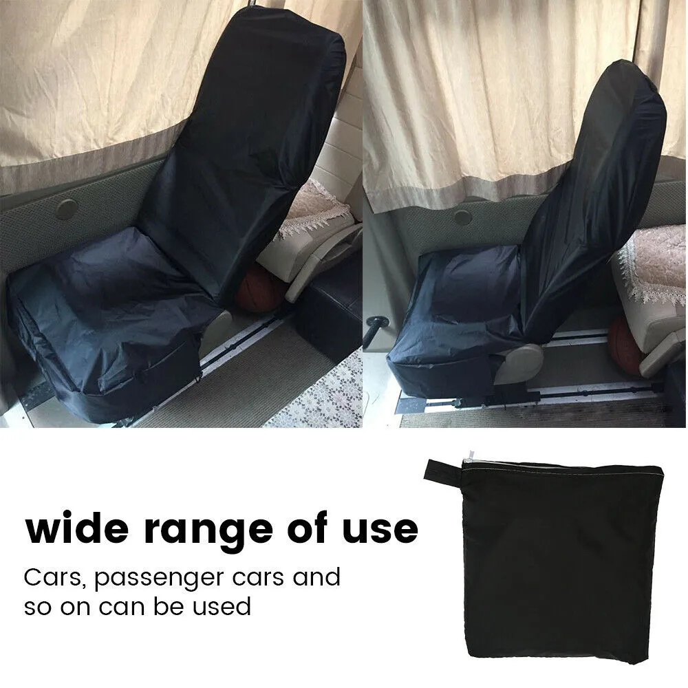 

2Pcs Heavy Duty Front Seat Covers Universal Car Van Black Waterproof Protectors