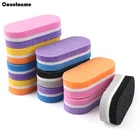 20 шт.50 шт. мини-губка для ногтей, пилочка для ногтей, блок 100180, красочная наждачная бумага, овальные буферные полоски, двусторонние аксессуары для маникюра и ногтей