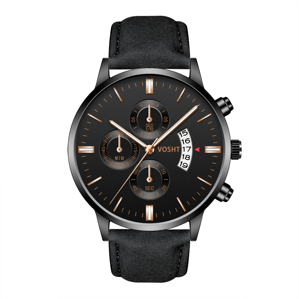 

2019 Watch Men Fashion Casual Watch Leather Band With Calendar Quartz Wristwatch Male Man Luxury Date Watches erkek kol saati