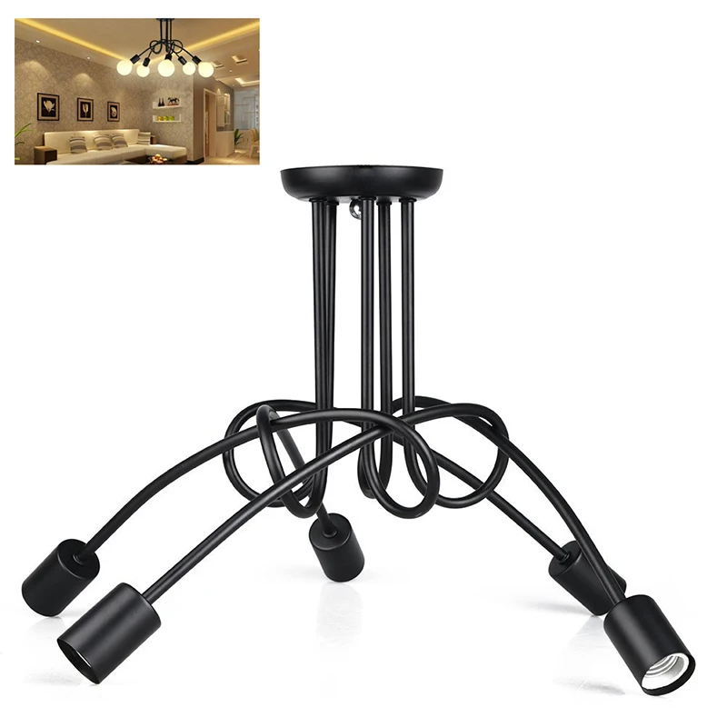 Винтажный промышленный Лофт люстра потолочный светильник с 5 огнями