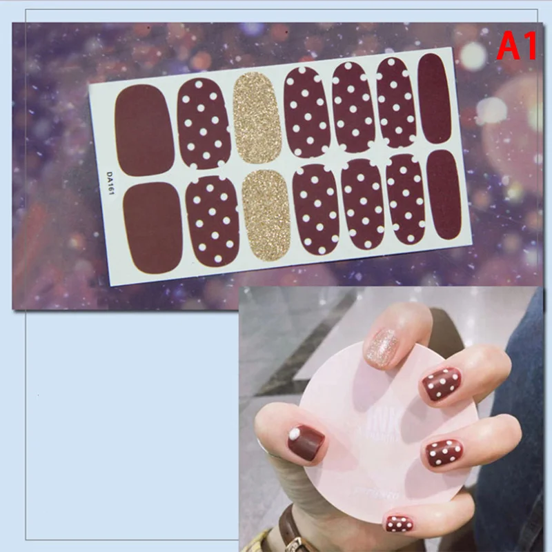 1 лист смешанный дизайн новый для ногтей Стикеры комплект слайдер Обертывания