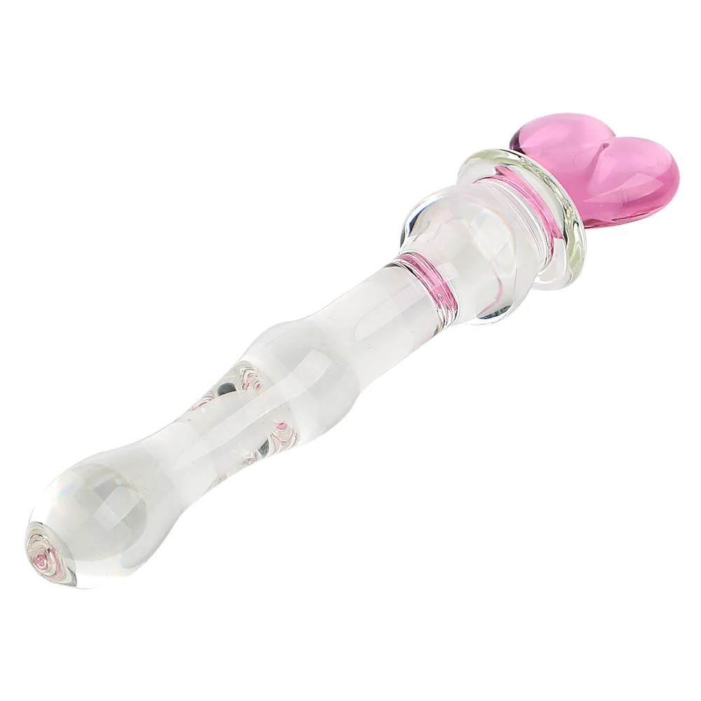 Ватин анальные шарики розовое сердце Анальная пробка стеклянный фаллоимитатор