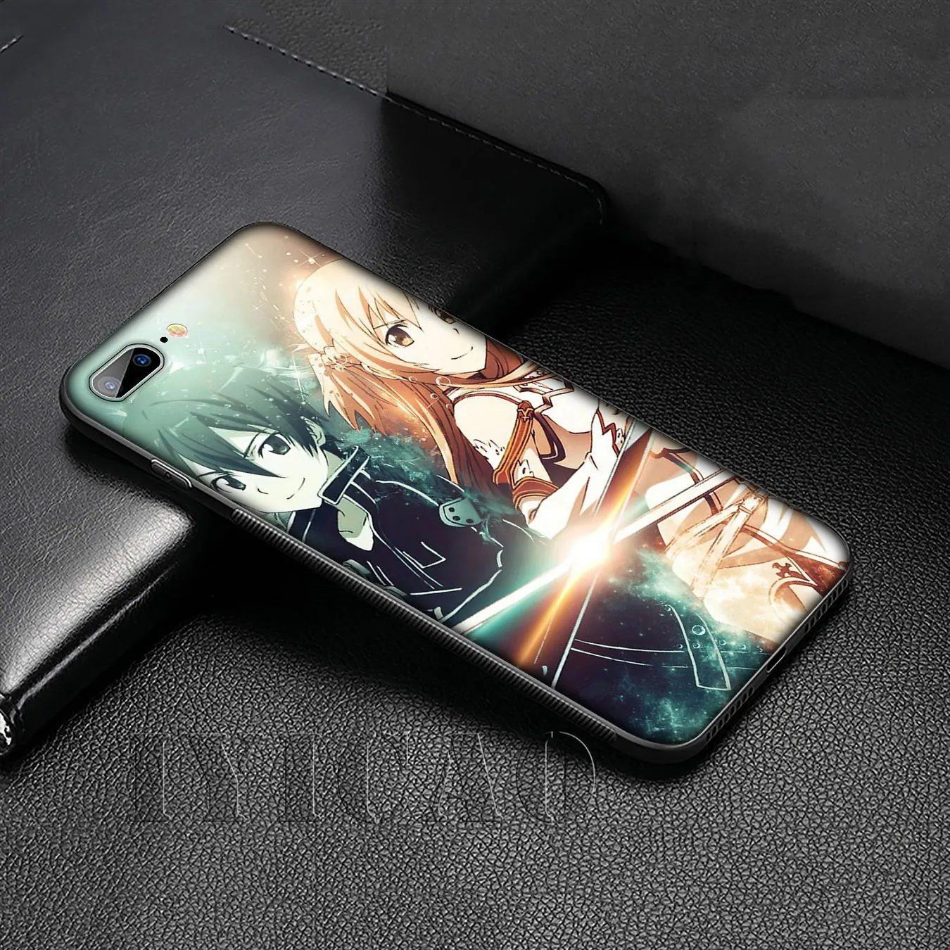 IYICAO sword art online SAO Мягкий силиконовый чехол для iPhone 11 Pro XR X XS Max 6 6S 7 8 Plus 5 5S SE черный ТПУ