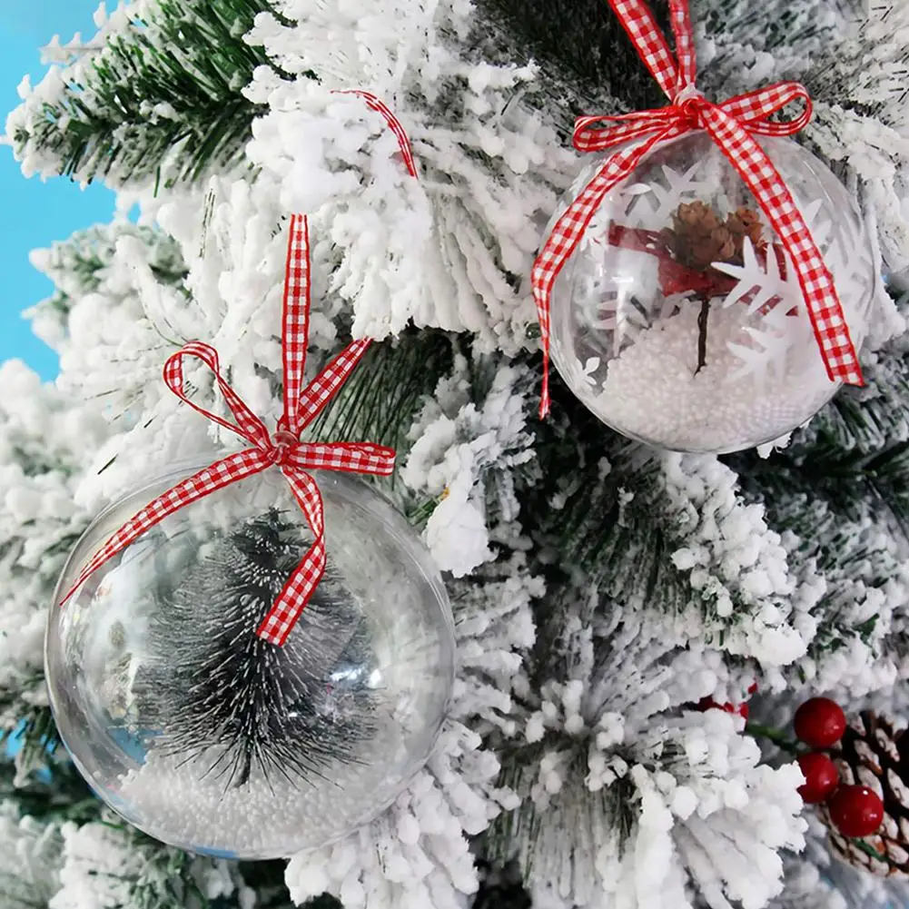 

Новинка 5 шт. пустотелый прозрачный шар Рождественский подвесной шар для рождества свадьбы вечеринки домашний декор