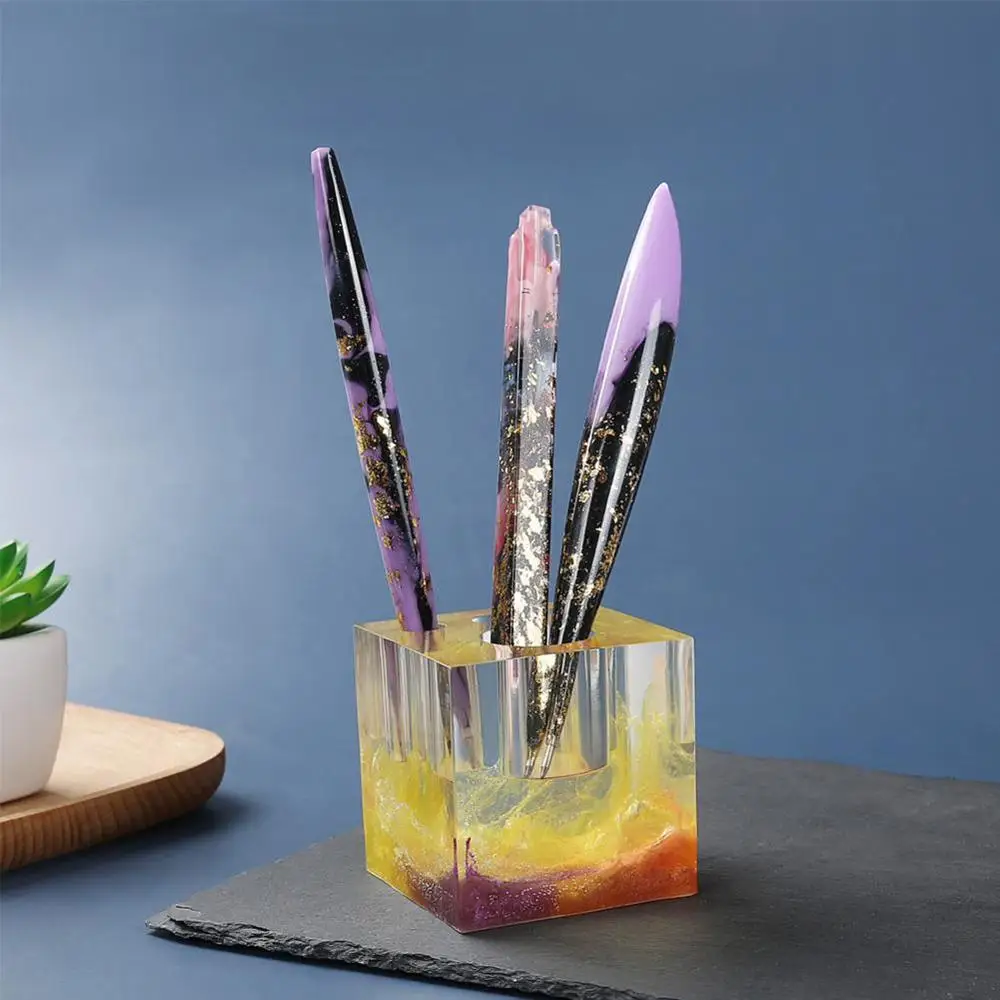 

1pc Transparent Silicone Mould Dried Flower Resin Decorative Pen DIY Epoxy Molds Ballpoint Mold Resin Craft For Jewelry M2O9