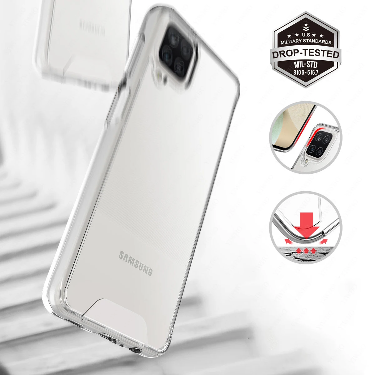 case for samsung a12 antishock transparent case gel tpu mobile phone accessories on for samsung galaxy a12 a 12 5g cover free global shipping