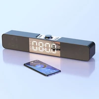 led alarm clock tv sound bar aux usb wired wireless speaker home theater surround sound bar for pc tv computer speaker