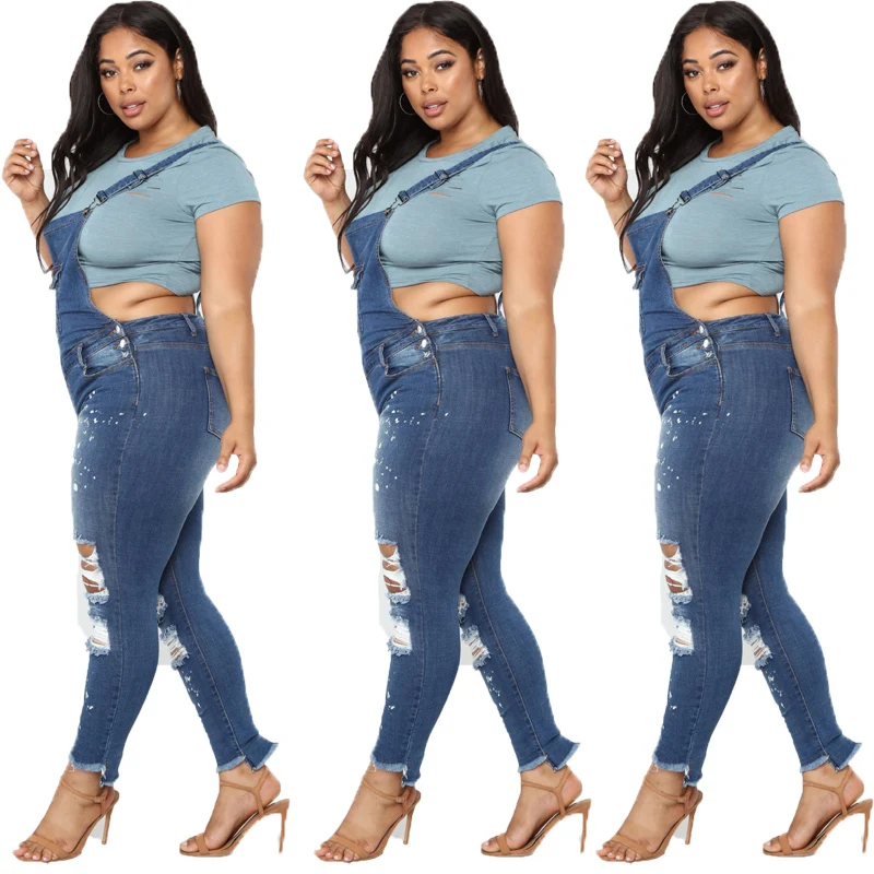 

2021 Women Jeans Stretch Ripped Distressed Skinny High Waist Denim Pants Shredded Jeans Trousers Slim Jeggings Plus Size 2xl
