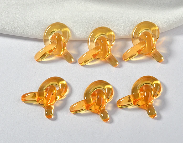 Прозрачный акриловый материал узелковая пластырь из смолы DIY японские простые