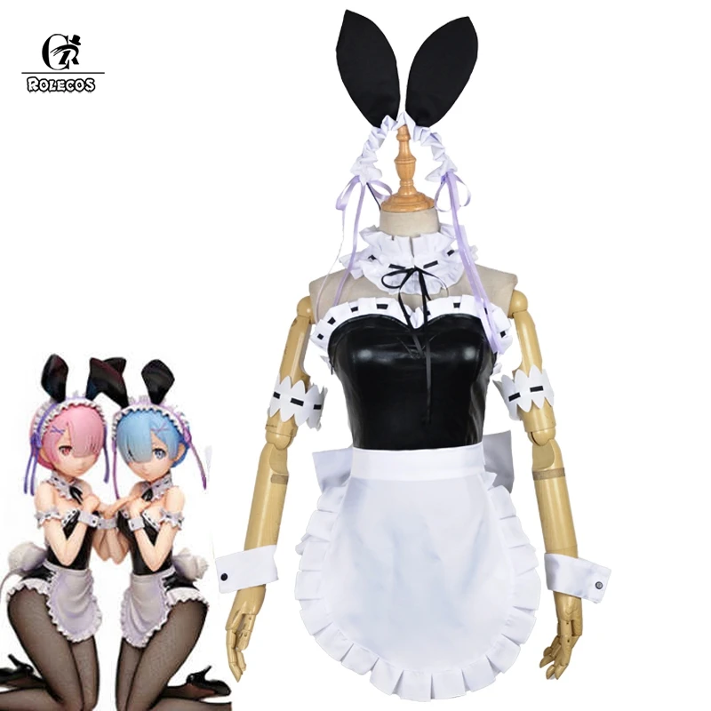 

Ролекос RE Zero Rem костюм кролика женский сексуальный Косплей Костюм Аниме Re Zero Ram Rem Косплей комбинезон кролик девушки костюмы