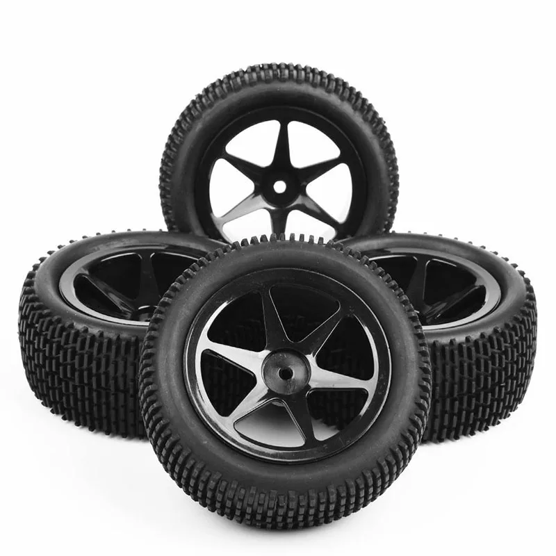 

4 шт. 1/10 HSP HPI RC Внедорожник Багги автомобиль резиновые передние и задние шины комплект колес