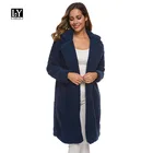 Женское однотонное пальто из овечьей шерсти, с длинным рукавом