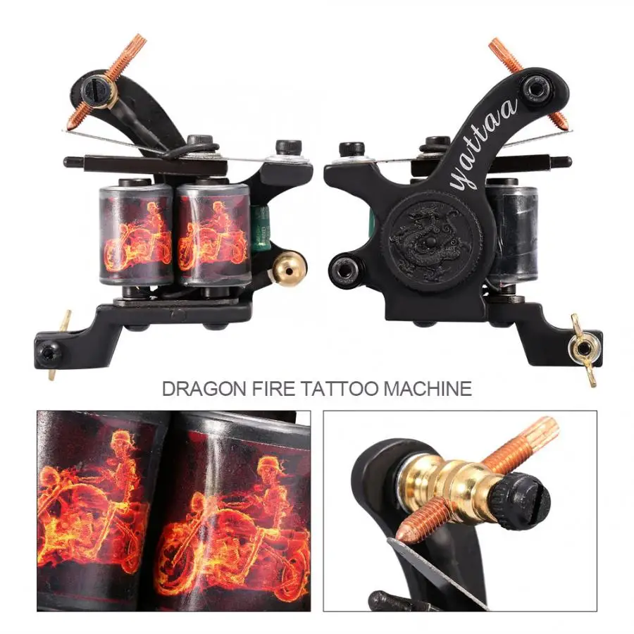 Ручка для татуажа профессиональная 10 основа катушки татуировки машина Дракон
