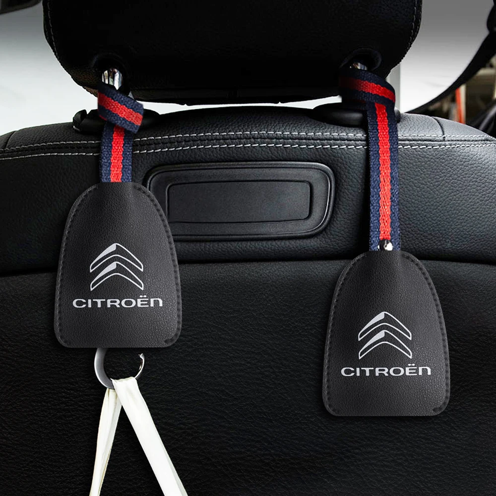 

Car Accessories Leather Seat Back Portable Hook Hidden Holder Hanger Auto Styling For Citroen C4 C1 C3 C6 C5 C8 C-ELYSEE VTS