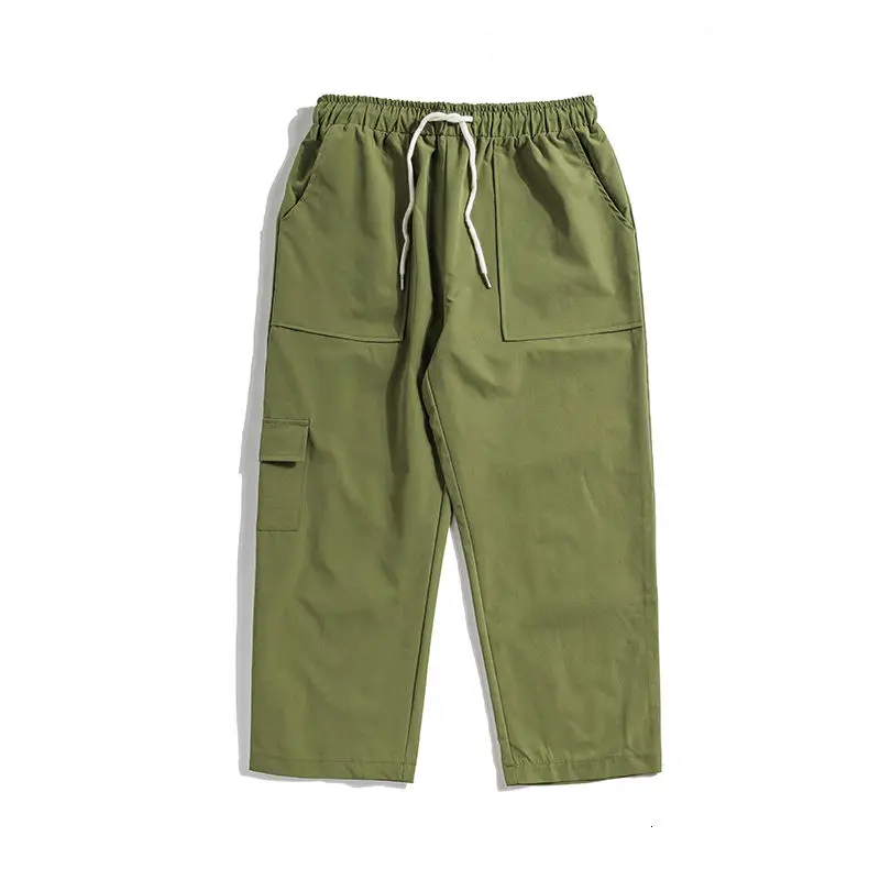 

Spring Summer Wide-leg Pants Men's Fashion Retro Drawstring Casual Pants Men Streetwear Korean Straight Pants Mens Trousers