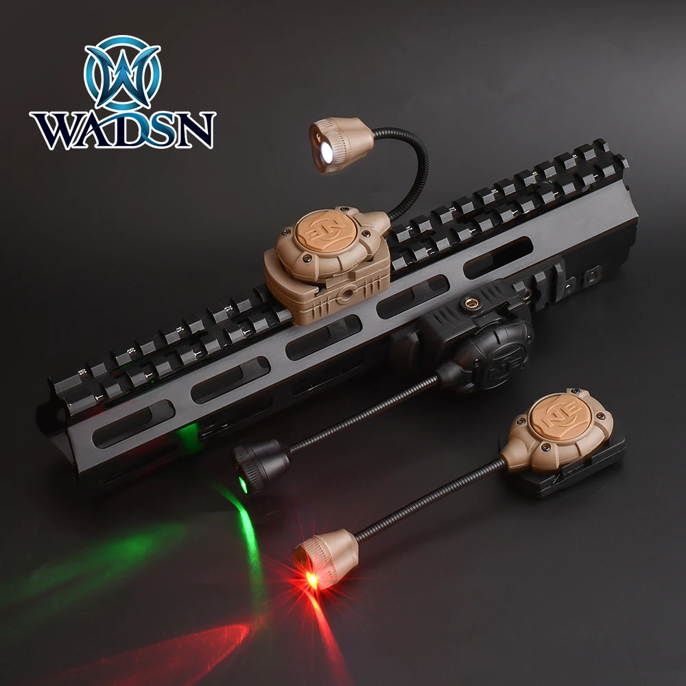 WADSN Airsoft Принстон Tec MPLS3 тактический шлем вспышка светильник Охота Красный Зеленый