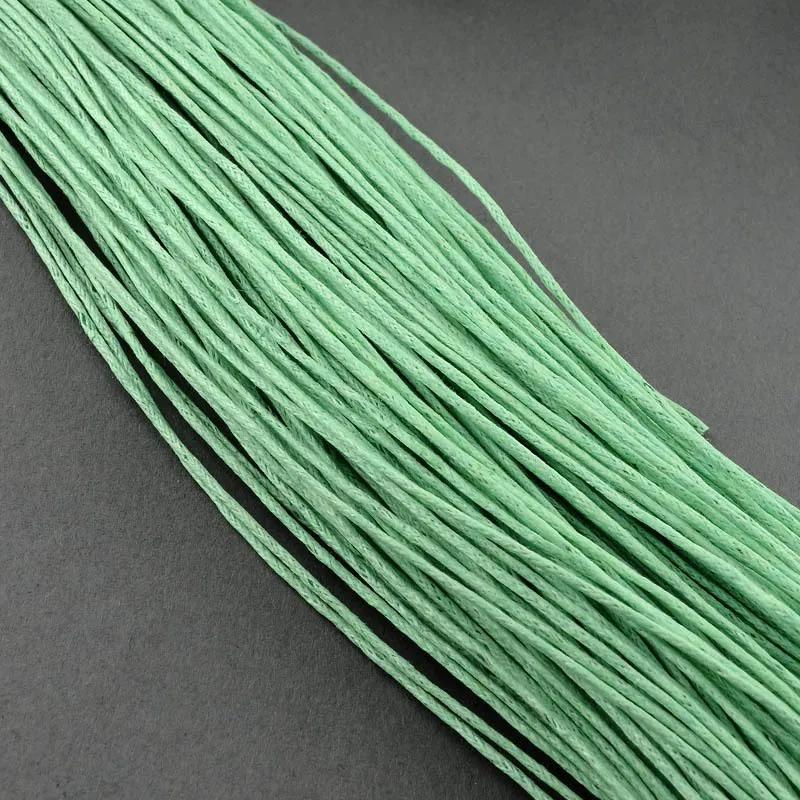 PaleGreen 1 пачка 1 мм загар Хлопок Воск шнур нить для самостоятельного изготовления ювелирных изделий браслет ожерелье Поставки аксессуары; около 400 м/пачка - Цвет: PaleGreen