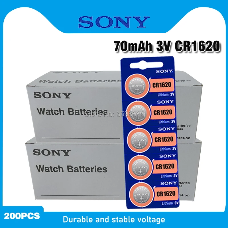 

200PCS/LOT CR1616 Button Cell Coin Batteries For Sony 100% Original cr 1616 3V Lithium Battery DL1616 ECR1616 LM1616 5021LC