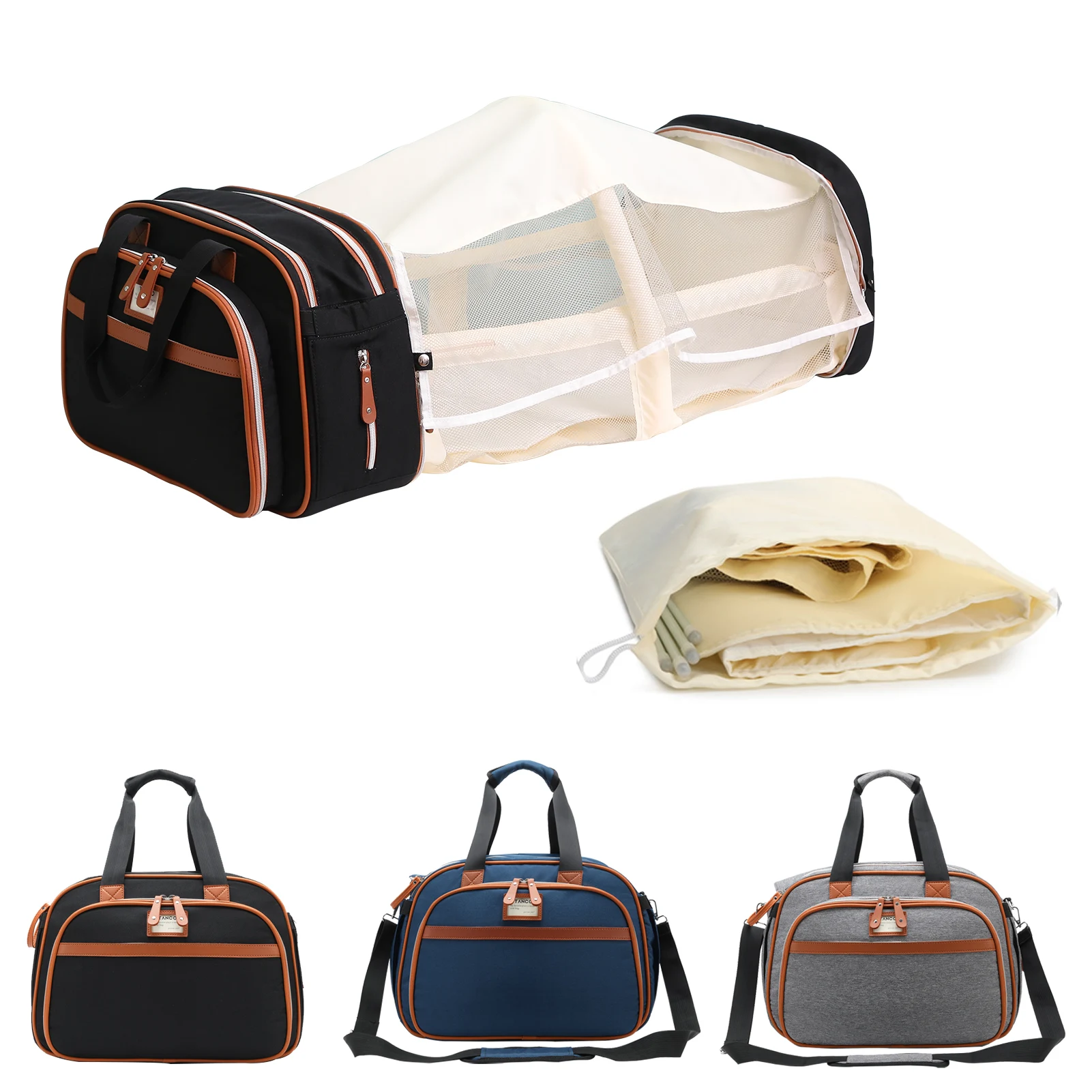 

New Portable Baby Diaper Bag Multi-purpose Foldable Large-capacity Backpack High-quality And Durable Oxford Fabric Workable