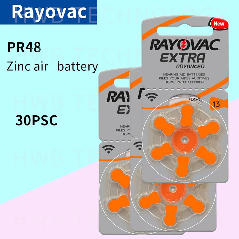 Оригинальные батареи слухового аппарата высокой производительности 30 шт./лот