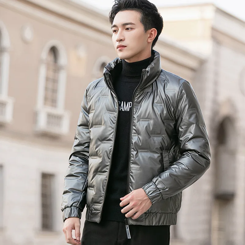 80% белый пуховик Мужская Корейская брендовая зимняя теплая пуховая куртка