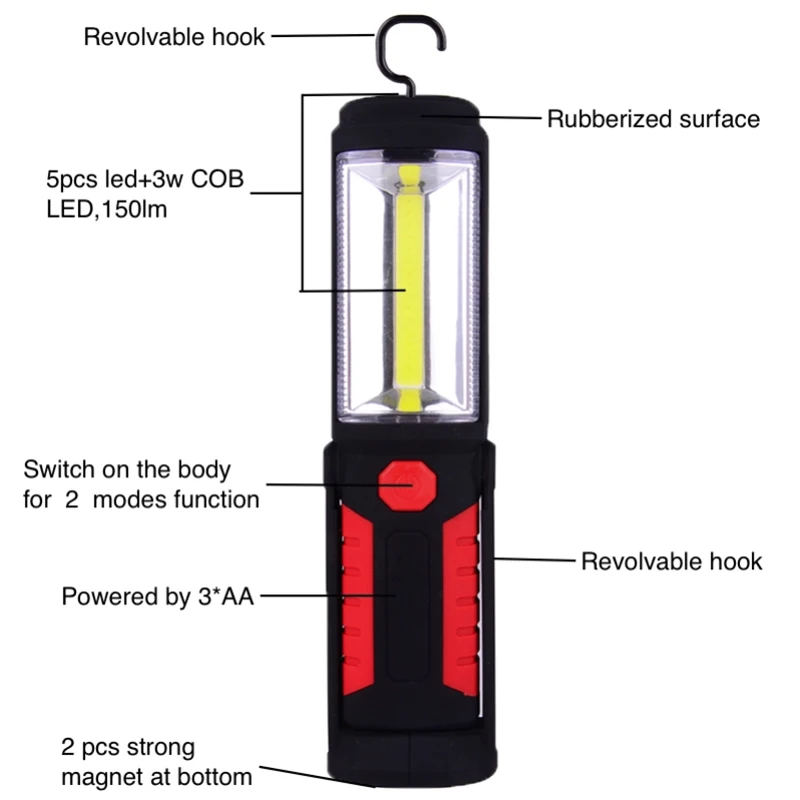 Переносная Рабочая лампа перезаряжаемая высокая мощность перезаряжаемый
