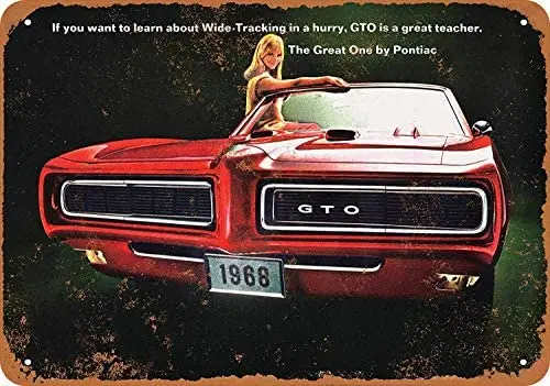 

Metal Sign - Vintage Look 1968 Pontiac GTO 8 x 12 Inches 5