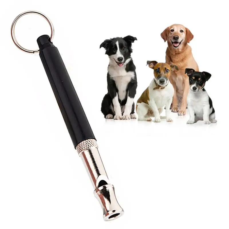 

Pet Dog Training Whistle Flute UltraSonic Sound Flute With Portable Keychain Adjustable Dog Flute Dog Bark Stop Whistle