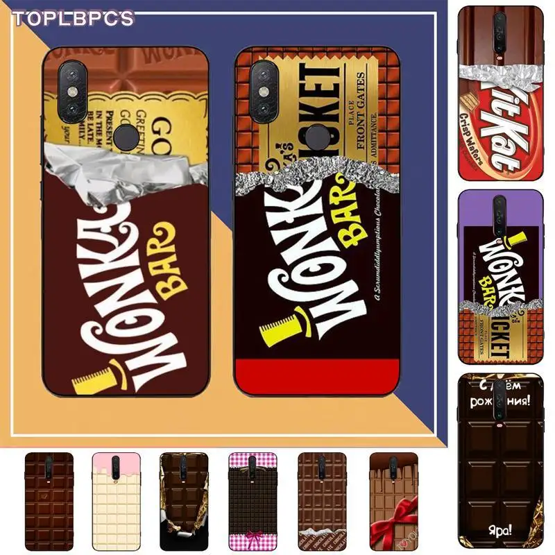 

TOPLBPCS Willy Wonka Bar With Golden Ticket Sweet Chocolate Bar Phone Case for RedMi note 9 4 5 6 7 5a 8 9 pro max 4X 5A 8T